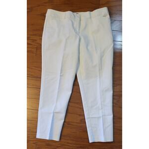 LIZ CLAIBORNE Capri Pants Size 14 Emma Classic White Stretchy
